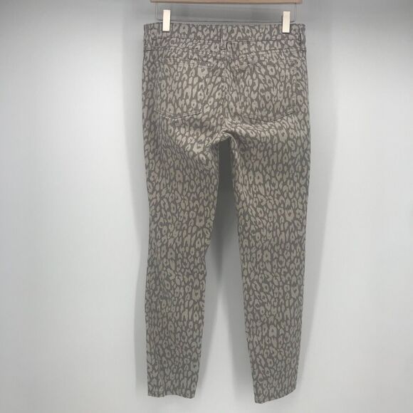 GAP Premium Super Skinny Jean Womens 4 27R Gray Leopard Animal Print Ankle - Picture 3 of 10